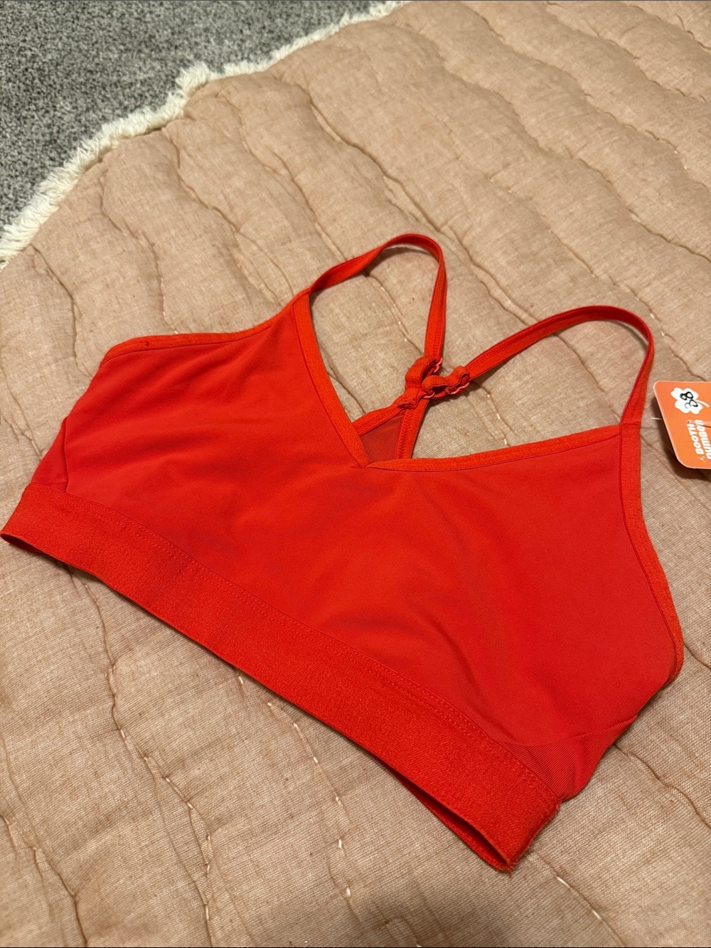Red Strappy Bralette sports bra